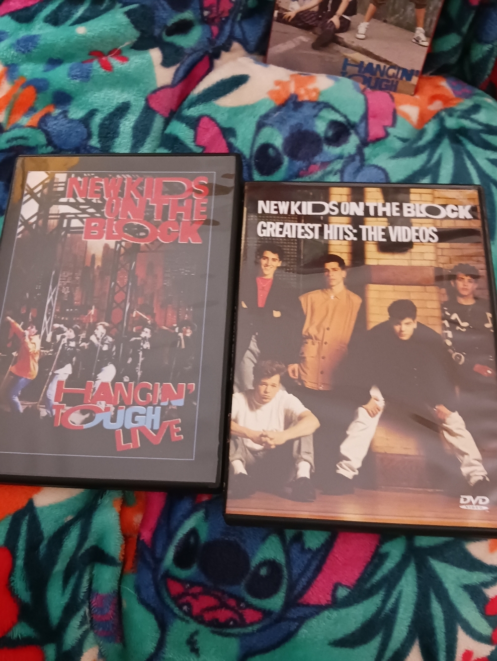 NEW KIDS ON THE BLOCK DVDS AND ORIGINAL HANGIN TOUGH VHS LIKE NEW!!!